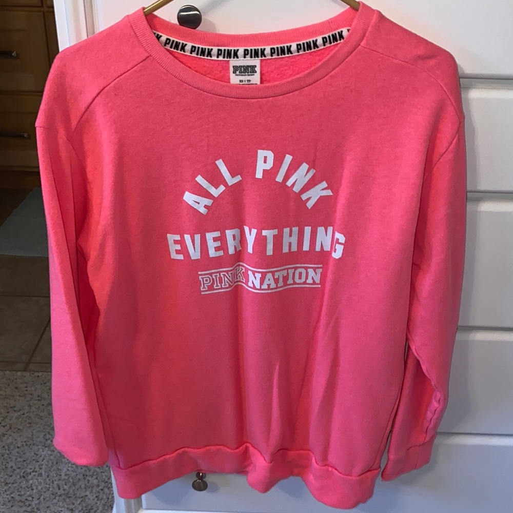 PINK oversized crewneck